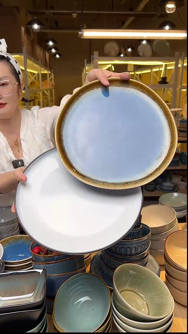 瓷136外贸尾货窑变釉下彩默认瑕疵