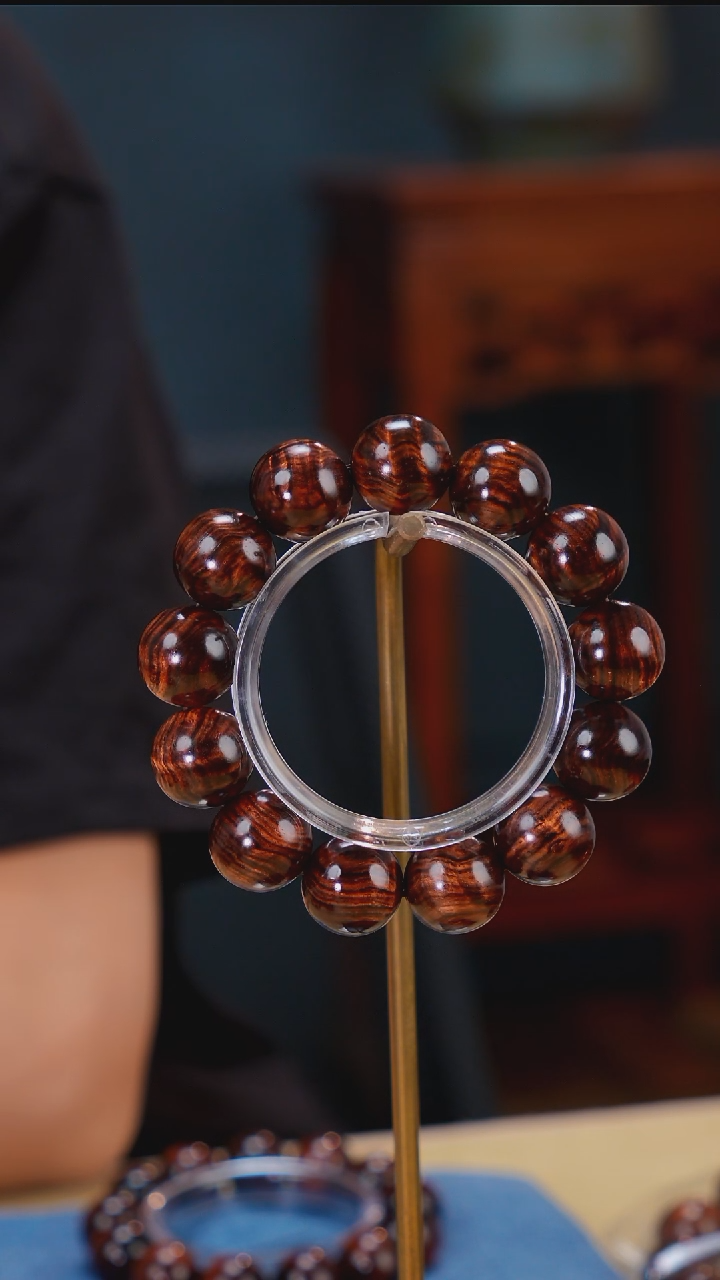 手串/手链黄花梨/降香黄檀东**珠海南黄花梨紫油梨老料18