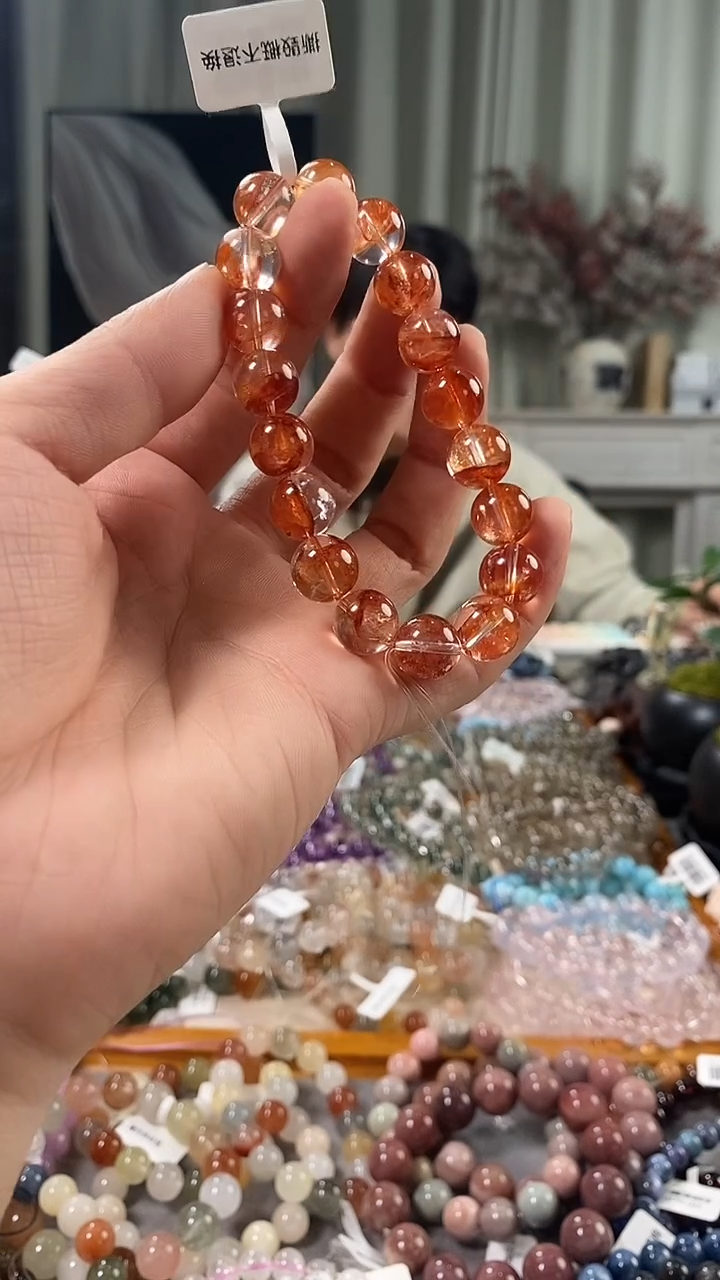 未镶嵌手链水晶柚**柚胶花