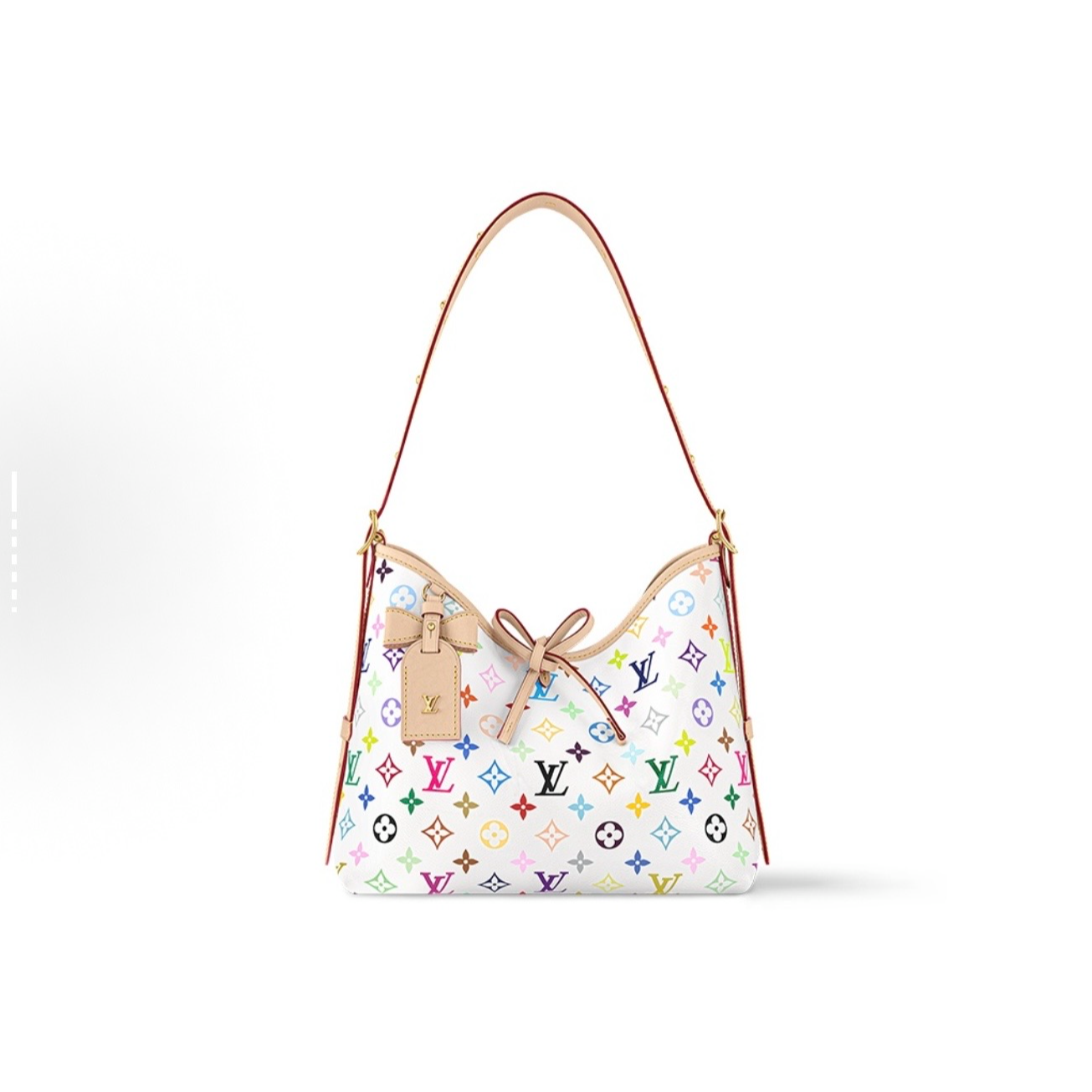 未使用 LouisVuitton/路易威登 小花攀攀 CARRYALL小号白三彩