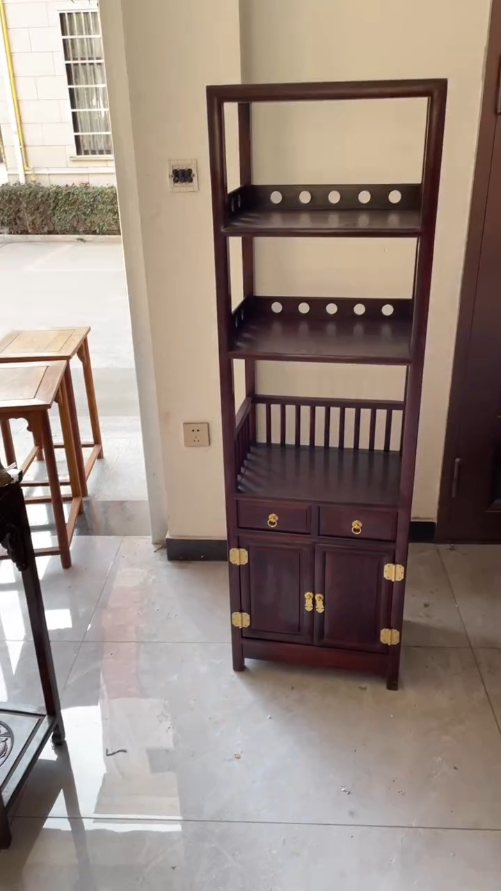 黑酸枝木类家具154高酸枝色小书柜
