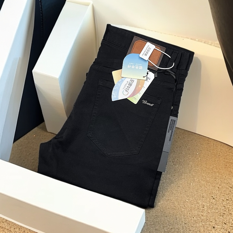 K615男士春夏轻奢百搭冰皮牛仔裤  黑色