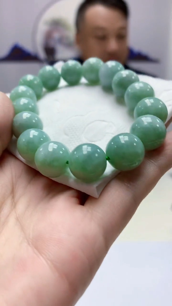 【闪购商品】定制翡翠未镶嵌4969ms-毛货手串27