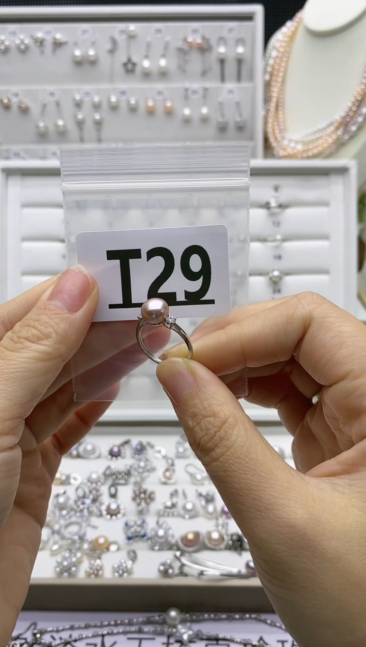 银S925镶嵌无淡水珍珠B****dT29