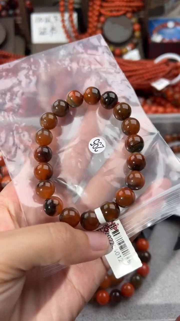 南红玛瑙手串未镶嵌10+