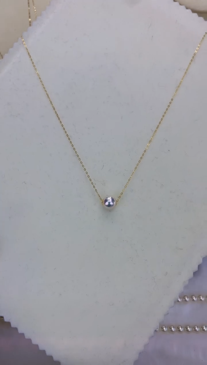 18K金镶嵌DA海水珍珠 GD007 8-9 路路通吊坠赠银链