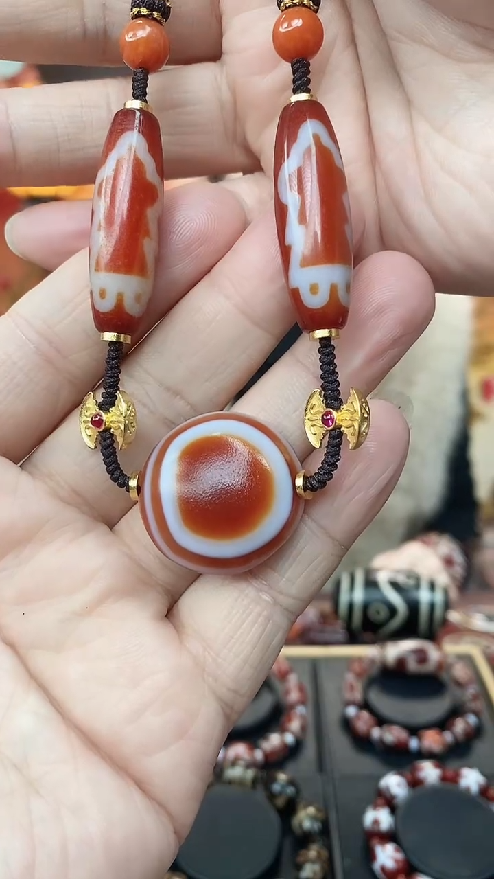 【闪购商品】玛瑙/玉髓锁骨链未镶嵌玛瑙羊板眼锁骨链