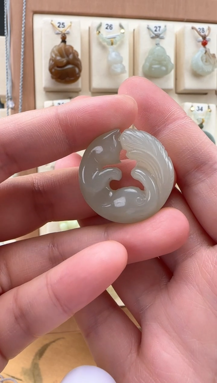 【闪购商品】和田玉颈饰未镶嵌九尾狐吊坠