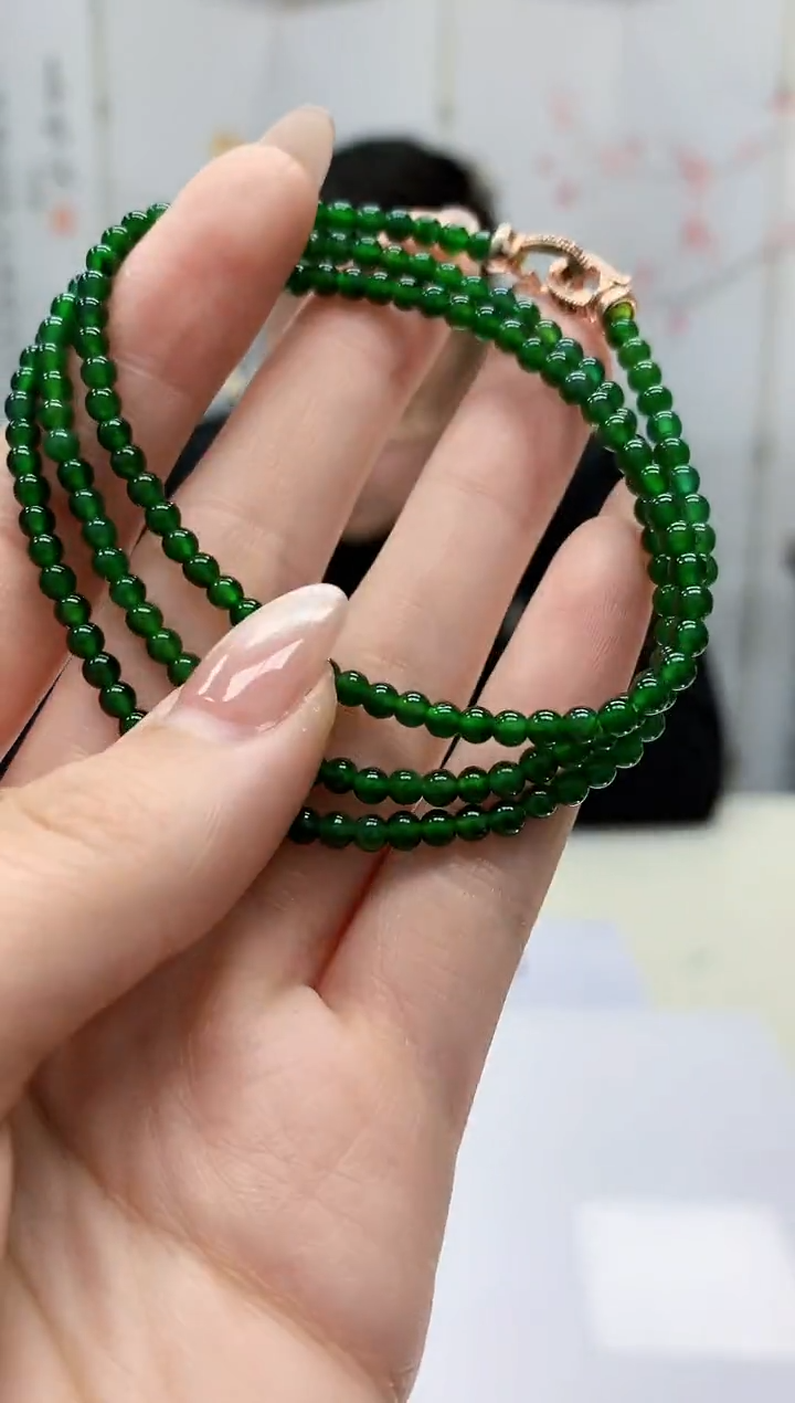 【闪购商品】定制翡翠未镶嵌5152jw-毛货珠链64