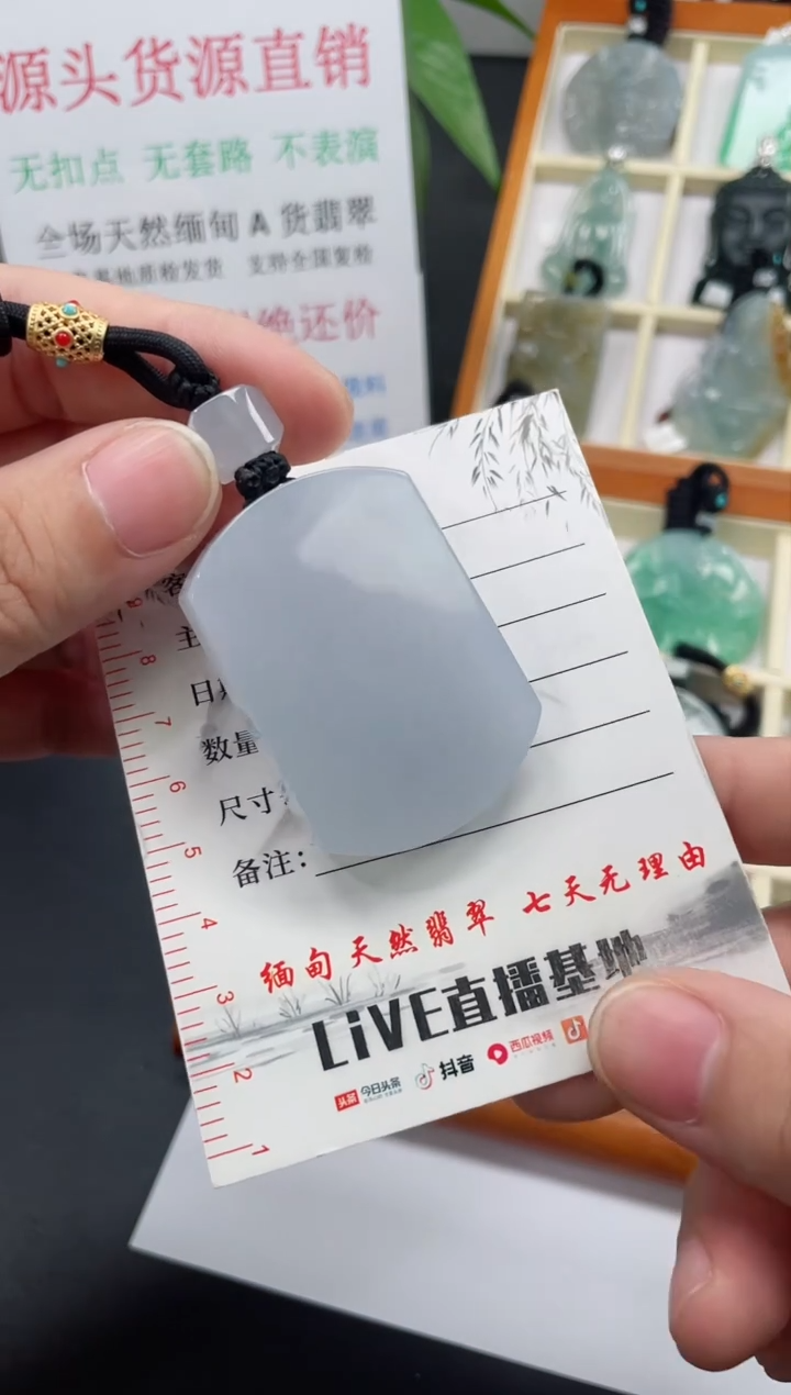 【闪购商品】翡翠颈饰未镶嵌无事牌