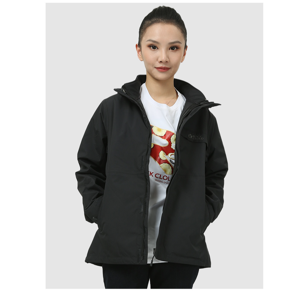 RockCloud/岩云秋冬防风保暖登山女士软壳内胆三合一冲锋衣