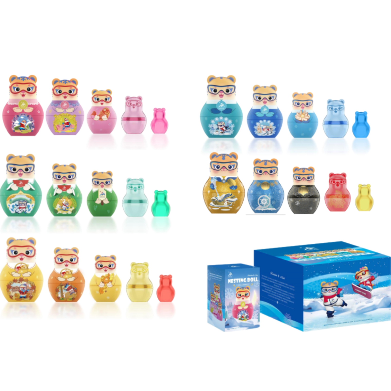 第九届亚冬会吉祥物套娃摆件