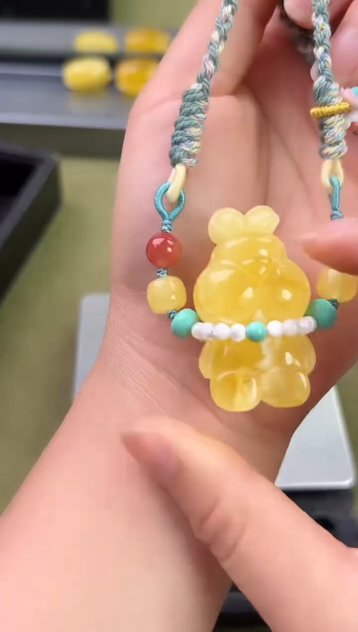 裸石琥珀未镶嵌琥珀蜜蜡吊坠
