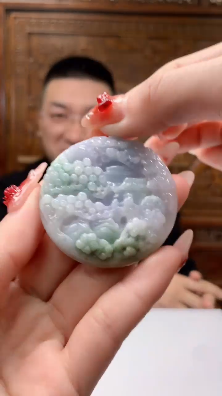 【闪购商品】定制翡翠未镶嵌1072ry-毛货挂件37