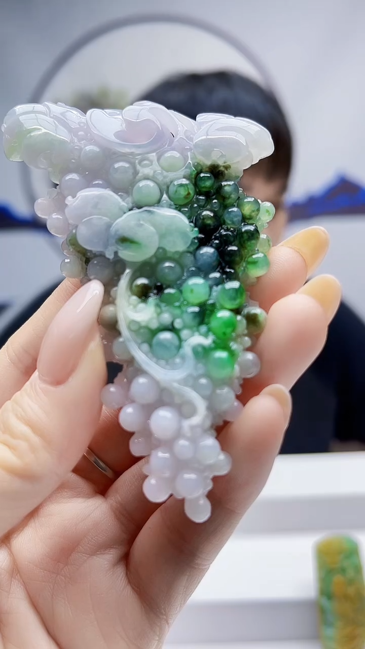 未镶嵌定制翡翠毛货挂件13