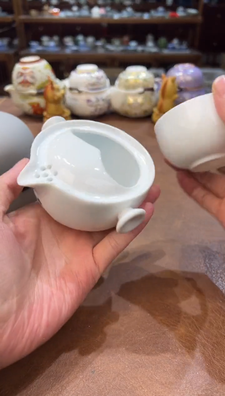 真的很便宜超好看会开片的旅行茶具