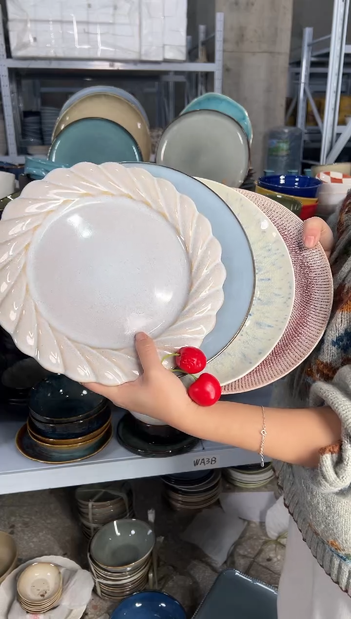 陶瓷外贸尾货瑕疵满20包邮X4大盘