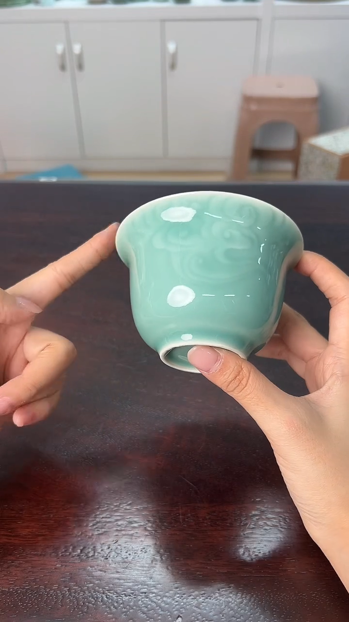龙泉云间青瓷小米茶器