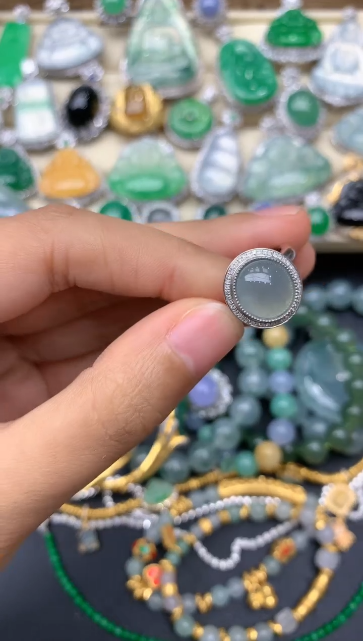 【闪购商品】翡翠戒指18K金镶嵌203-中国好珍宝