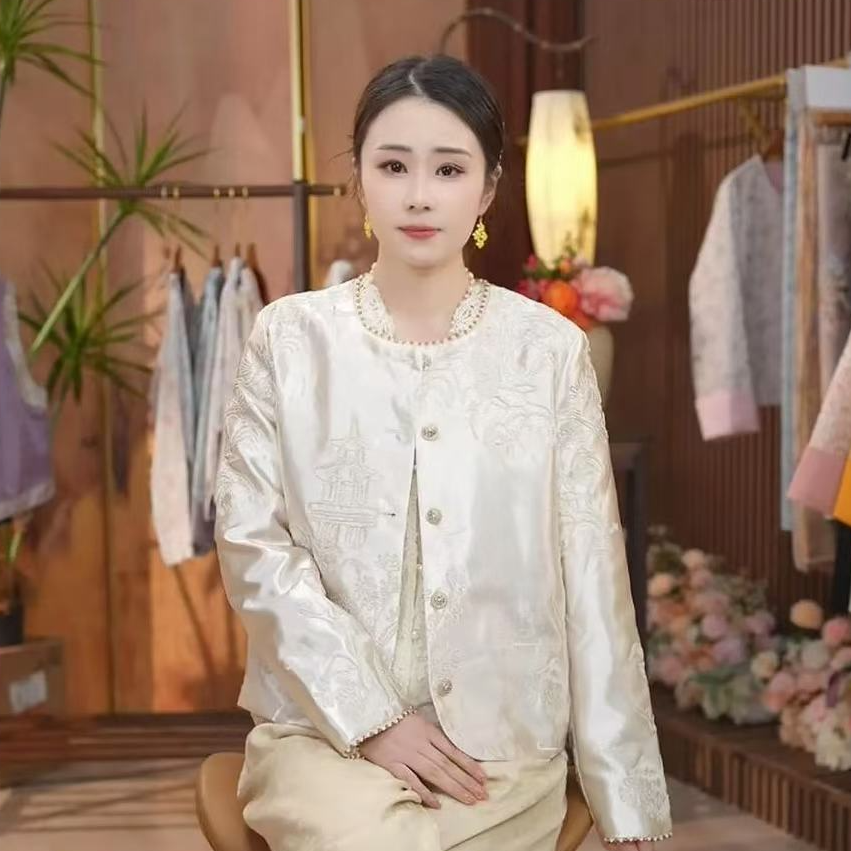 【亭台小楼】刺绣外套新中式外套【清库存】