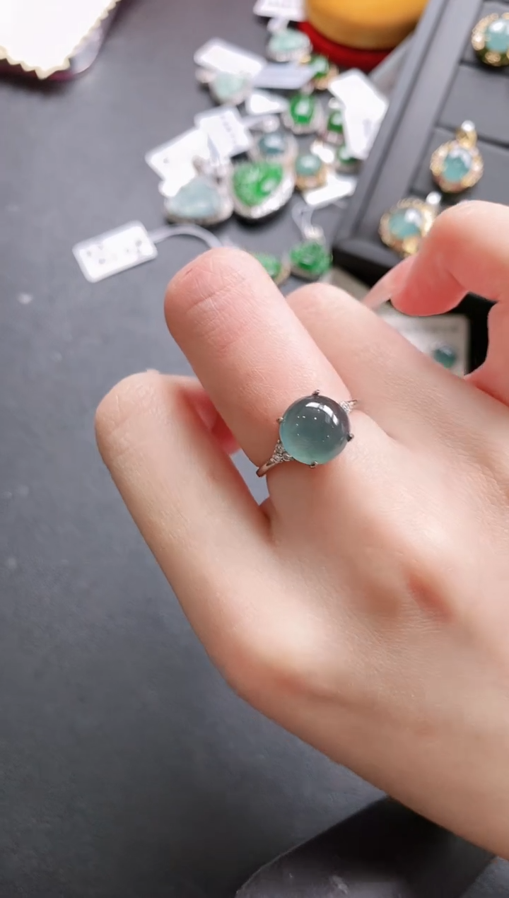 【闪购商品】翡翠戒指银S925镶嵌11111111