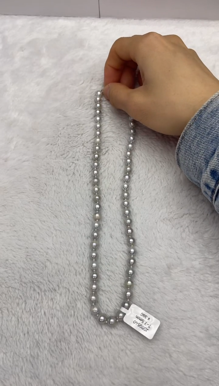 【闪购商品】海水珍珠颈饰未镶嵌AK真多麻7-7.5mm（多样性发一）