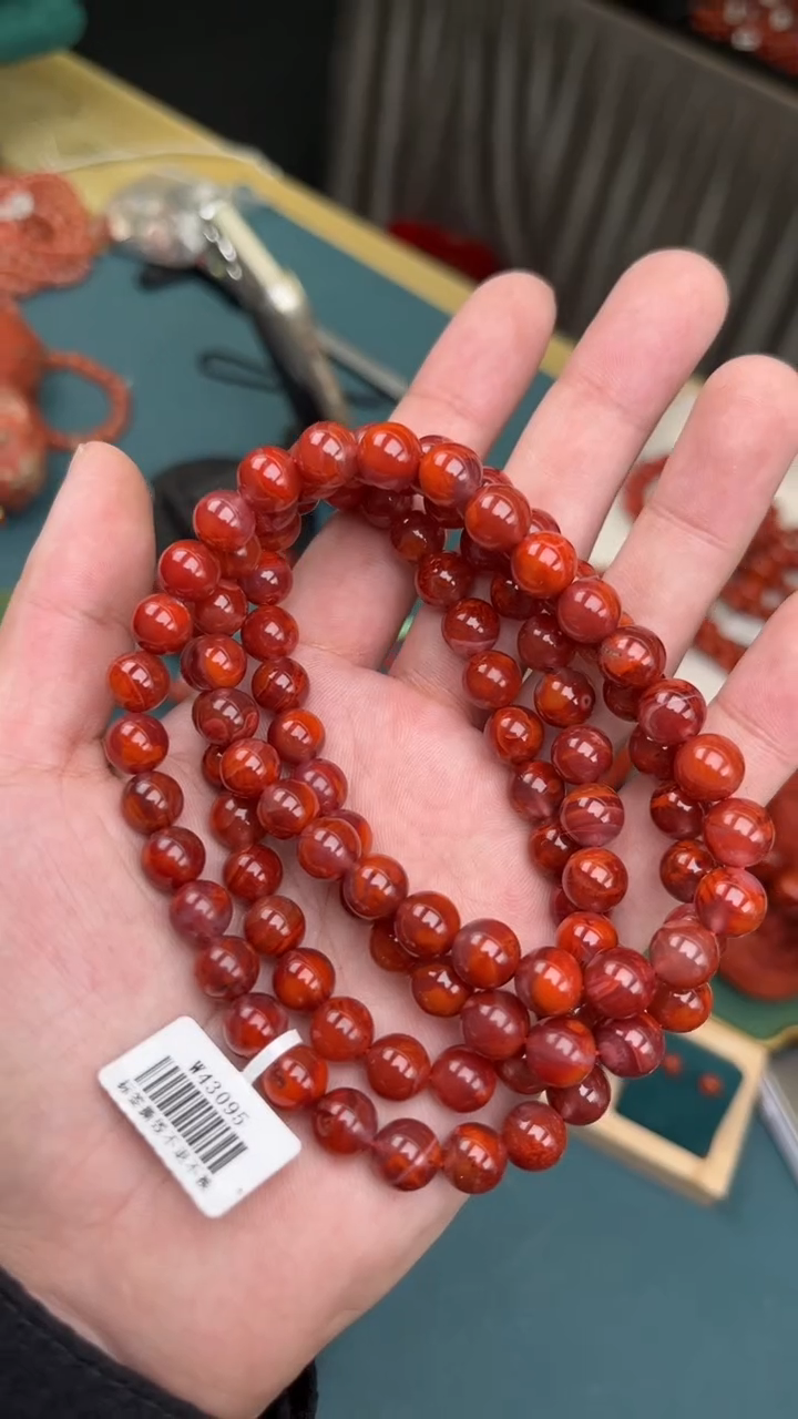 【闪购商品】南红玛瑙A34未镶嵌瓦西多圈9mm-多样性发一件