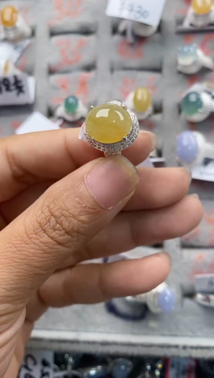 未镶嵌戒指翡翠555---5