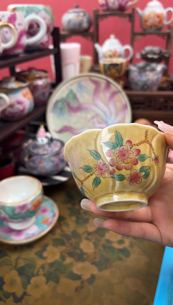 【闪购商品】清水柴烧手绘山水主人杯