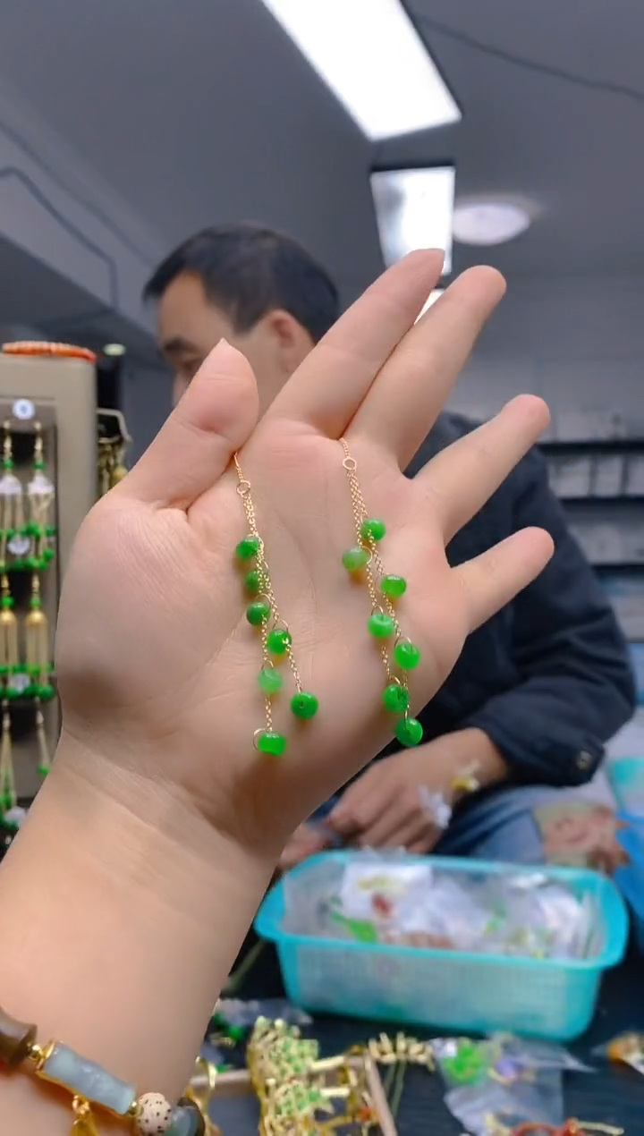 【闪购商品】翡翠耳饰合金0103翡翠耳线