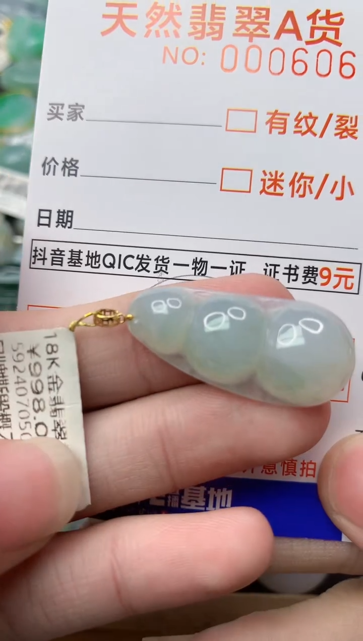 【闪购商品】翡翠颈饰18K金镶嵌100.........