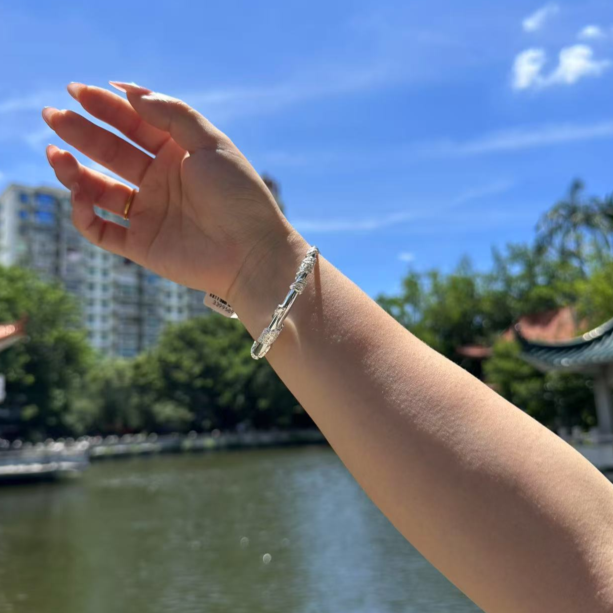 足银手镯 贵姐精品银手镯（无礼盒)026-2