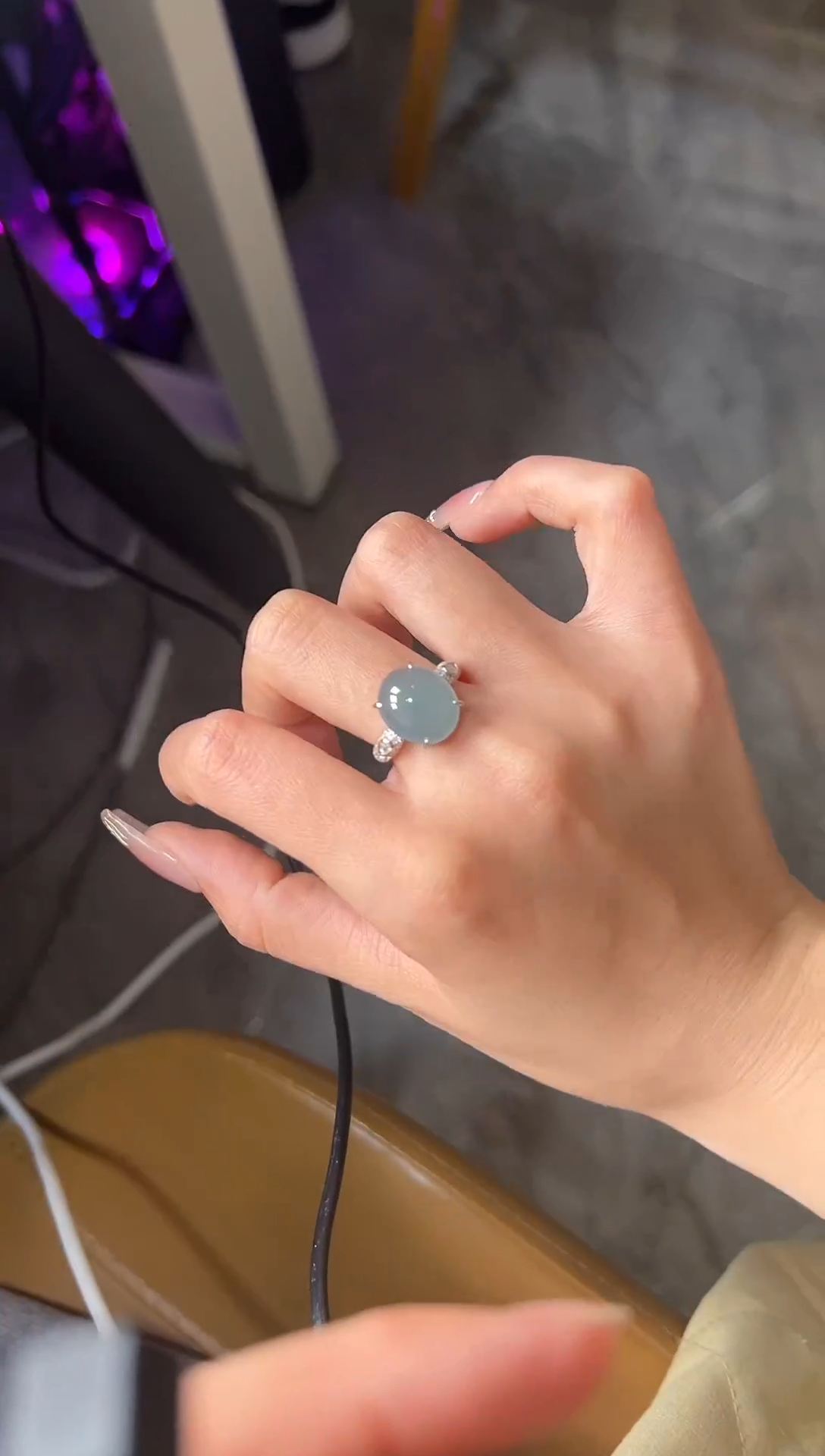 【闪购商品】翡翠戒指银S925镶嵌65747645