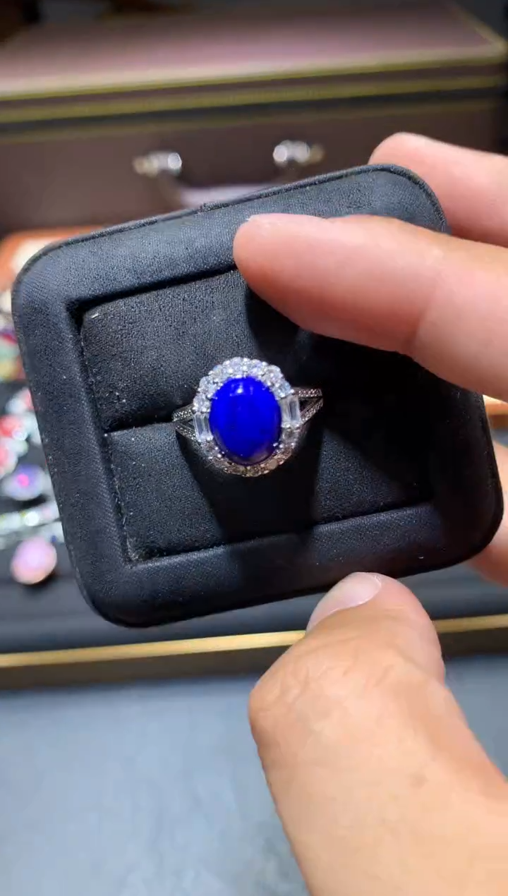 青金石未镶嵌戒指P16