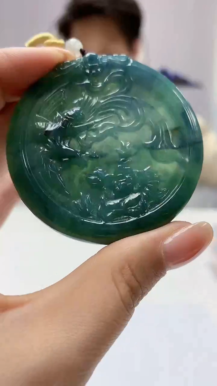 【闪购商品】定制翡翠未镶嵌1502ms-毛货挂件169