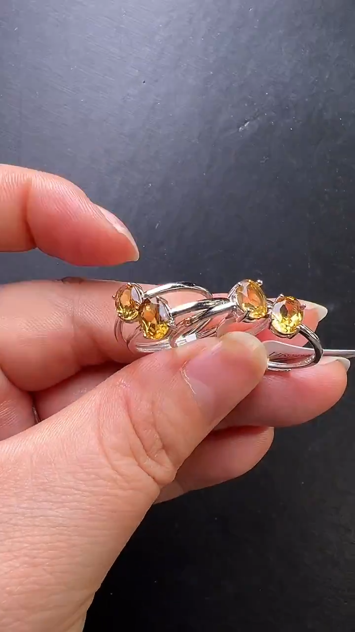 未镶嵌戒指水晶多样性发一 黄水晶戒指 JP58015