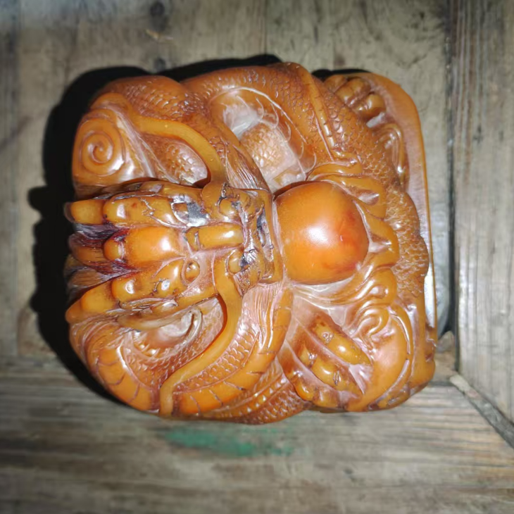 1个开封次修小正方形小和子大龙章摆件链接