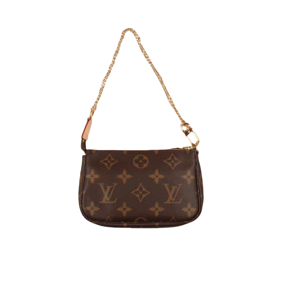 99新 LV LouisVuitton/路易威登中古小麻将/单肩手提包李李
