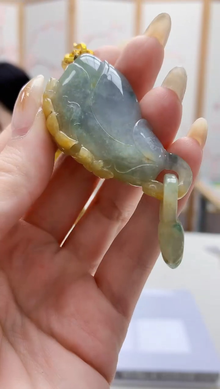 未镶嵌定制翡翠3495jw-毛货挂件22