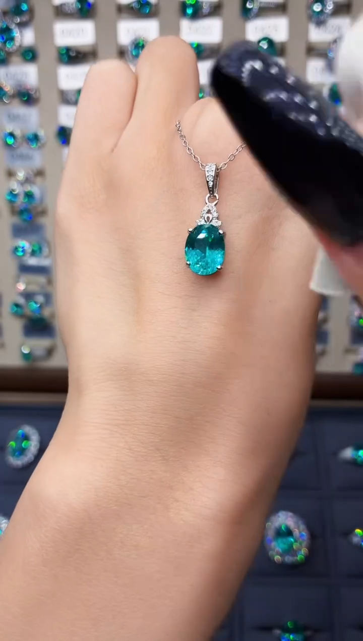 无925银无品牌 925银 轻奢女神款帕拉伊巴色系