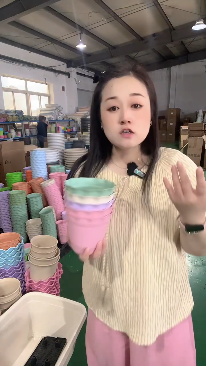 罗马盆彩色14口径五个带托盘