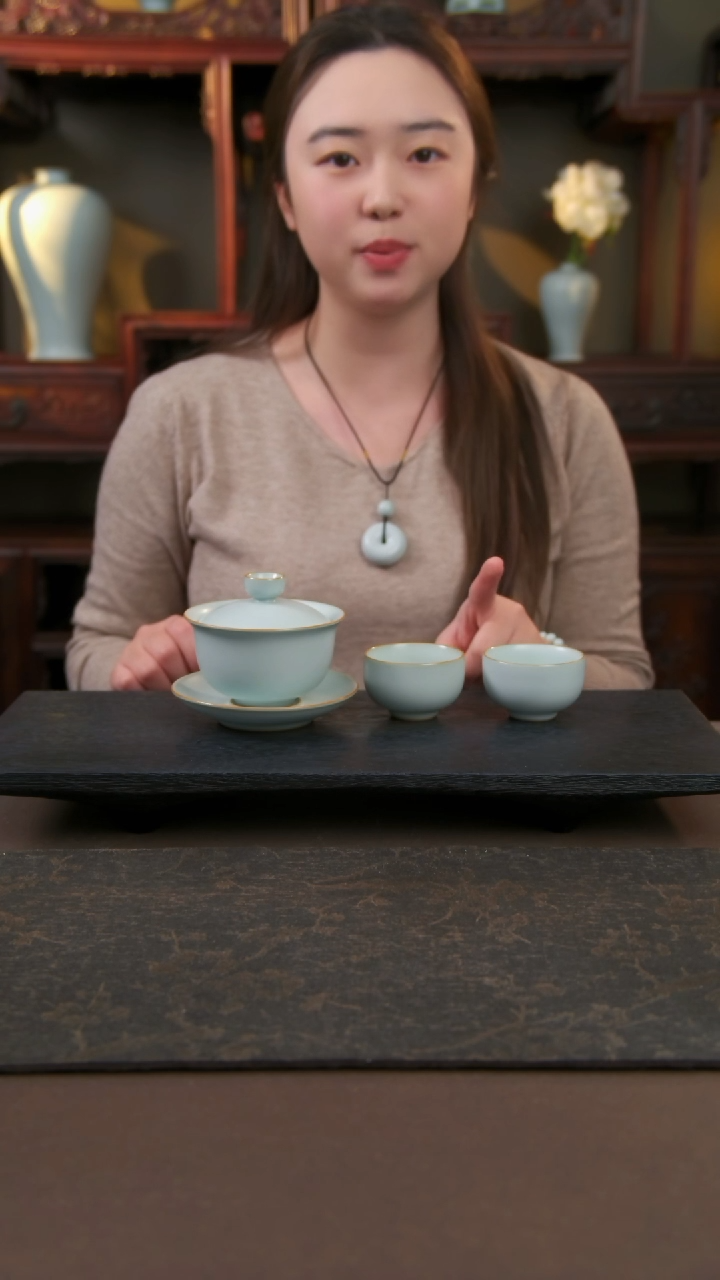 【闪购商品】杯随缘盖碗1+温文杯2组合