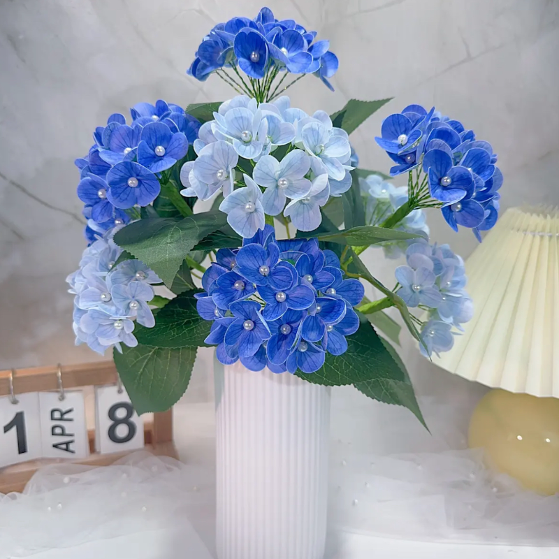【双色送花瓶】双色3D手感保湿绣球花材料包 DIY手工编织装饰品插花