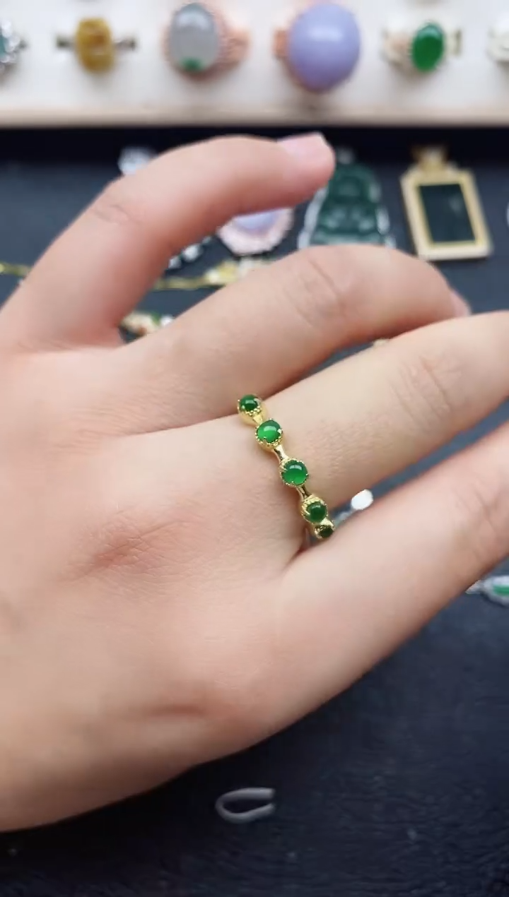 【闪购商品】翡翠戒指银S925镶嵌111111