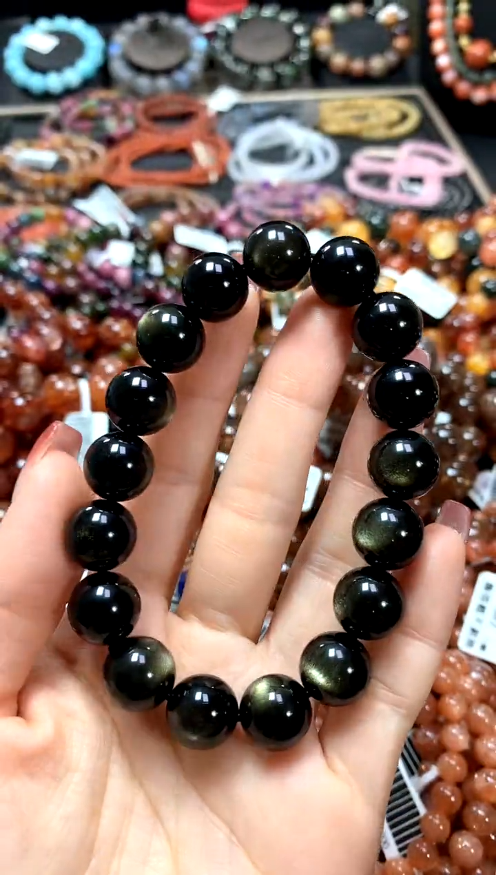 【闪购商品】黑曜岩手链未镶嵌********