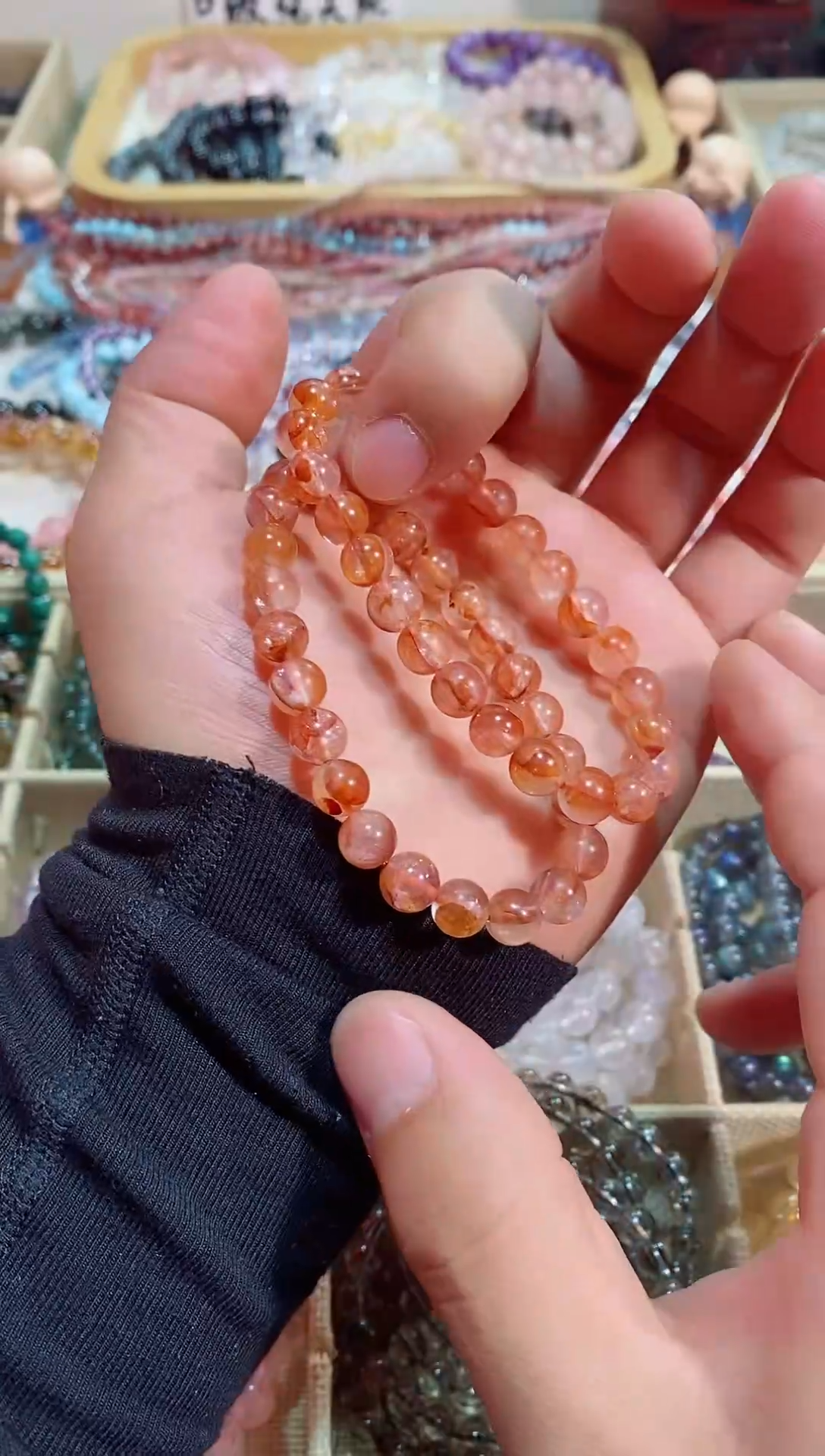 【闪购商品】水晶手链未镶嵌红胶花8m+ (多样性发其一）