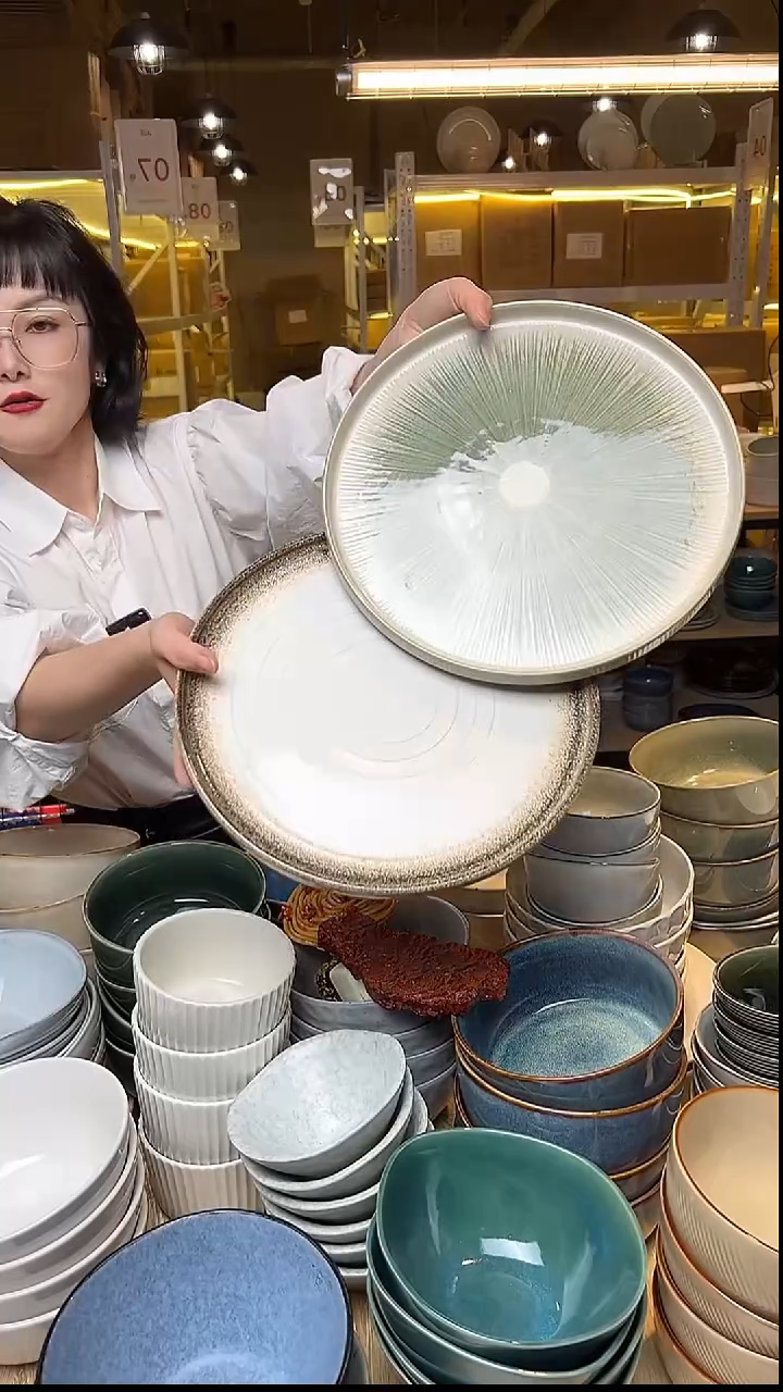 瓷250外贸尾货窑变釉下彩默认微瑕