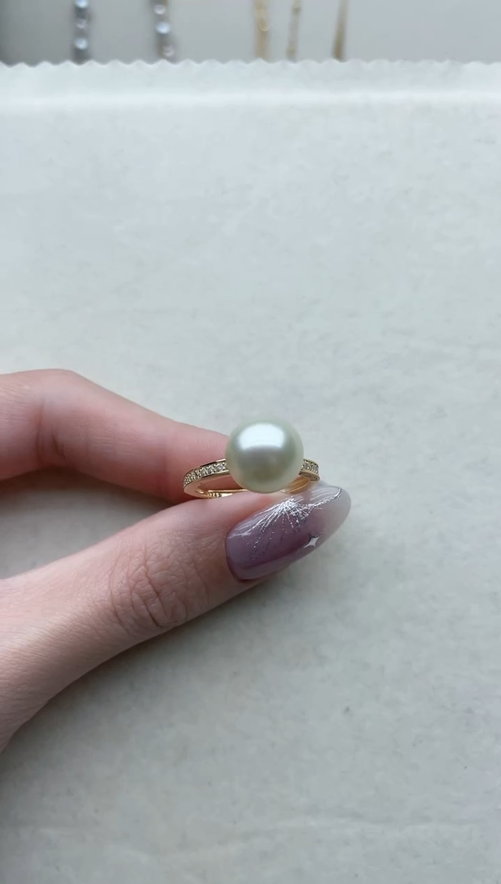 【闪购商品】海水珍珠戒指银S925镶嵌Y60