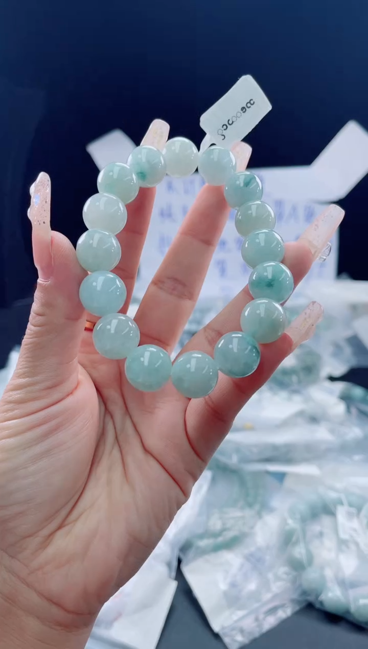 未镶嵌定制翡翠珠串