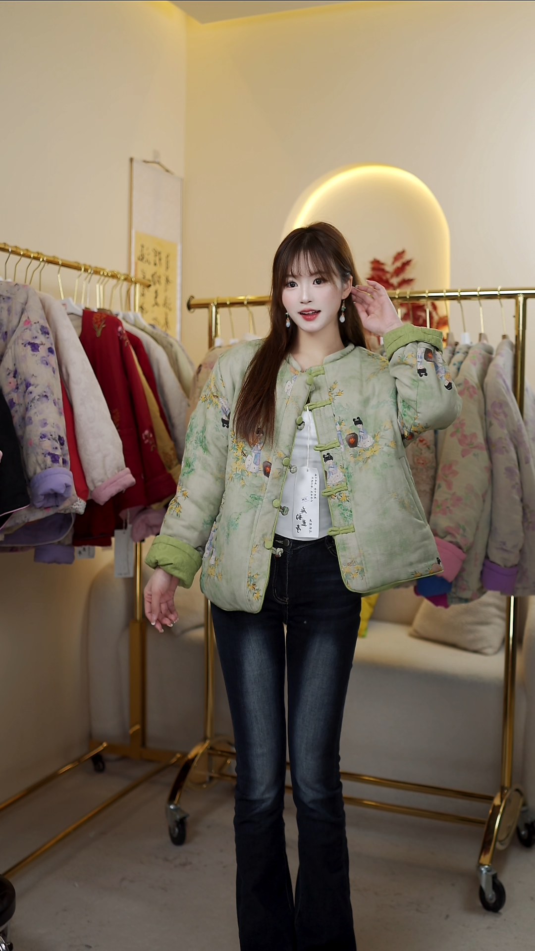 沫沫家【唐美人-棉服】2025新款双面穿新中式国风冬季棉服外套